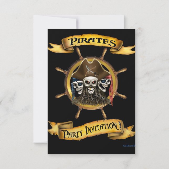 Invitación a la Fiesta de Piratas (Anverso)