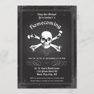 Invitación a la fiesta de piratas de Halloween