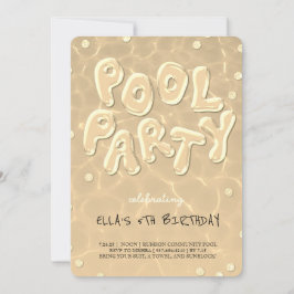 Invitación a la fiesta de Piscina de Bash de Cumpl