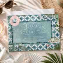 Invitación a la Fiesta de Piscina del Club Social 