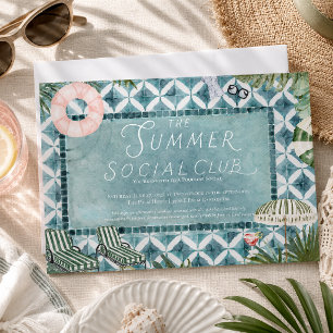 Invitación a la Fiesta de Piscina del Club Social