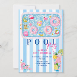 Invitación a la fiesta de piscina para adultos Cum