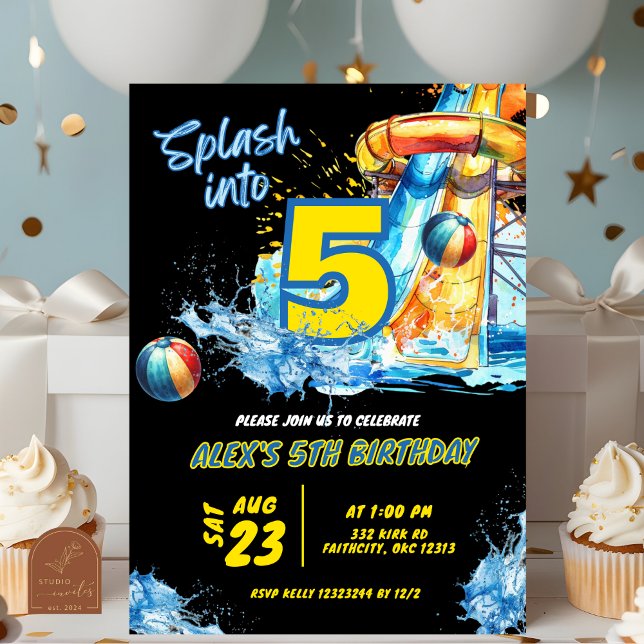 Invitación a la fiesta de piscina Summer Splash in (Subido por el creador)