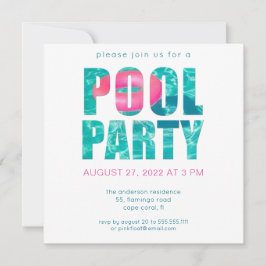Invitación a la Fiesta de Piscina Tropical