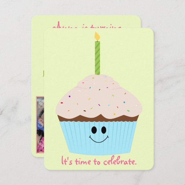 Invitación a la fiesta de plantillas de fotografía (Anverso / Reverso)