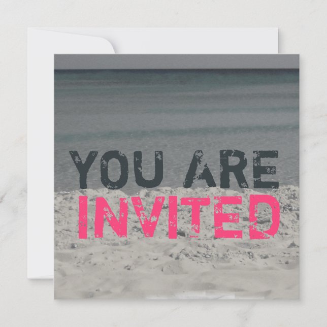 Invitación a la fiesta de playa (Anverso)