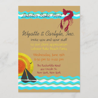 Invitación a la Fiesta de Playa con Langostinos al