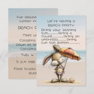 Invitación a la fiesta de playa de amigos