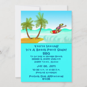 Invitación a la fiesta de playa/piscina