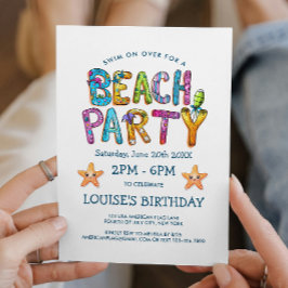 Invitación a la Fiesta de Playa Vibrante