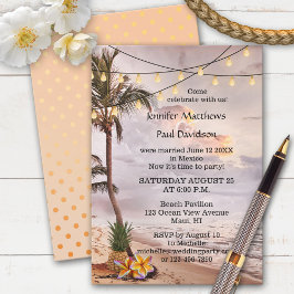 Invitación a la fiesta de posboda de Beach String 