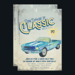 Invitación a la fiesta de Poster de Garaje Vintage<br><div class="desc">Revisa tus motores y sigue adelante, ¡celebra el evento de tu tío con esta invitación de cumpleaños vintage! Añada la redacción de su personalizado a este diseño utilizando los cuadros "Editar esta plantilla de diseño" en el lado derecho del elemento, o haga clic en el botón azul "Personalizar" para organizar...</div>