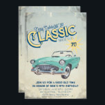 Invitación a la fiesta de Poster de Garaje Vintage<br><div class="desc">Revisa tus motores y sigue adelante, ¡celebra el evento de tu tío con esta invitación de cumpleaños vintage! Añada la redacción de su personalizado a este diseño utilizando los cuadros "Editar esta plantilla de diseño" en el lado derecho del elemento, o haga clic en el botón azul "Personalizar" para organizar...</div>