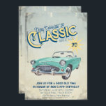 Invitación a la fiesta de Poster de Garaje Vintage<br><div class="desc">Revisa tus motores y sigue adelante, ¡celebra el evento de tu tío con esta invitación de cumpleaños vintage! Añada la redacción de su personalizado a este diseño utilizando los cuadros "Editar esta plantilla de diseño" en el lado derecho del elemento, o haga clic en el botón azul "Personalizar" para organizar...</div>