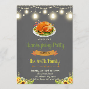 invitación a la fiesta de potluck de Friendsgiving