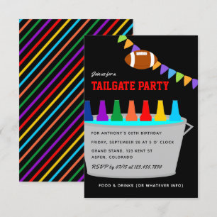 Invitación a la fiesta de pre-juego de fútbol amer