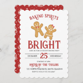 Invitación a la fiesta de preparación de galletas 