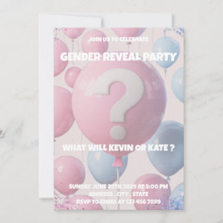 Invitación a la fiesta de presentación de género e