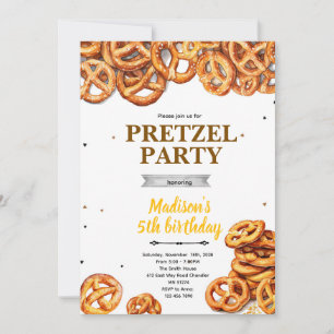 Invitación a la fiesta de pretzels 