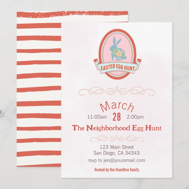 Invitación a la fiesta de primavera de la caza de  (Anverso / Reverso)