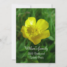 Invitación a la fiesta de primavera y verano en el