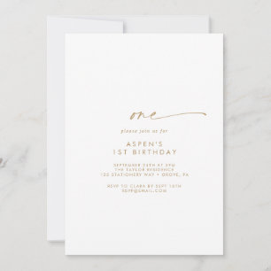 Invitación a la fiesta de primer cumpleaños con gu