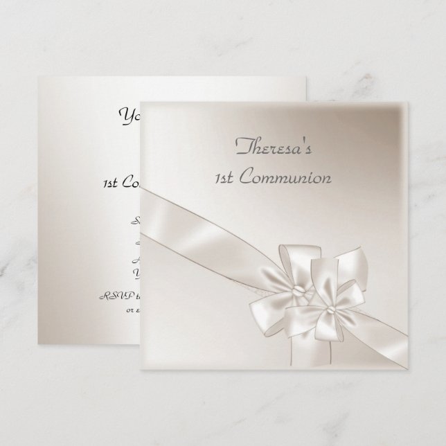 Invitación a la fiesta de Primera Comunión (Anverso / Reverso)