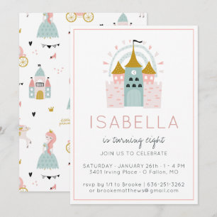 Invitación a la fiesta de princesa de cuento de ha