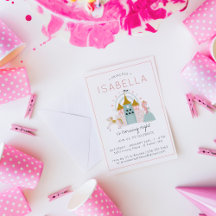 Invitación a la fiesta de princesa de cuento de ha