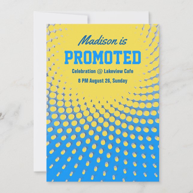 Invitación a la fiesta de promoción de empleo (Anverso)