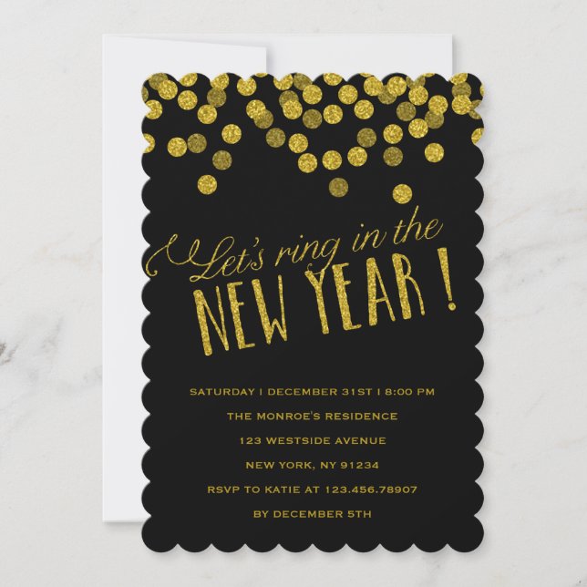 Invitación a la fiesta de Purpurina de Oro (Anverso)