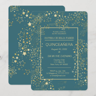Invitación a la fiesta de Quinceañera de Peacock B