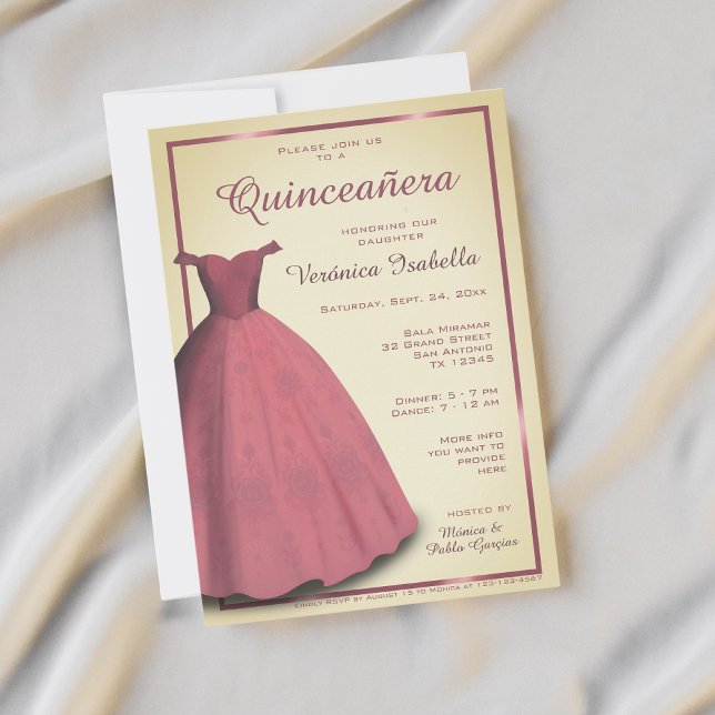 Invitación a la fiesta de Quinceañera mis membrill (Subido por el creador)