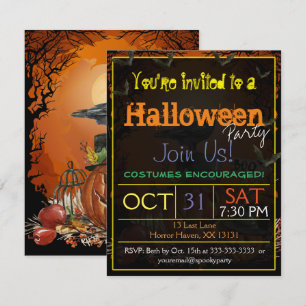 Invitación a la fiesta de Raven Halloween