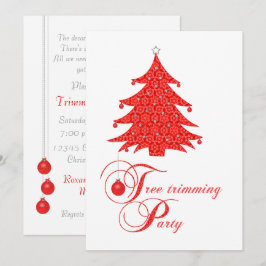 Invitación a la fiesta de recorte del árbol de Nav