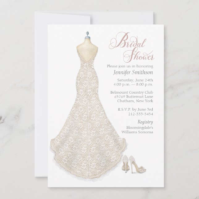 Invitación a la Fiesta de Regalos de Boda con Vest (Anverso)