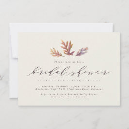 Invitación a la fiesta de regalos de novia de hoja
