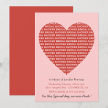 Invitación a la fiesta de regalos de novia del día