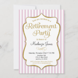 Invitación a la fiesta de retiro Dama Elegante de 
