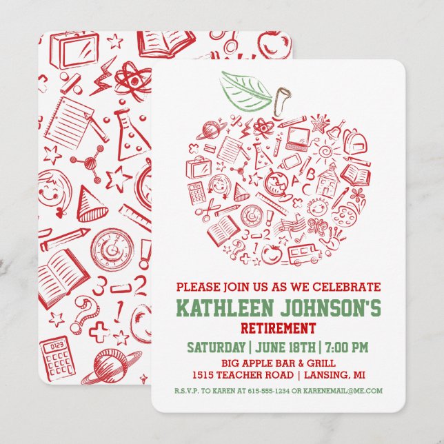 Invitación a la fiesta de retiro de Apple para pro (Anverso / Reverso)