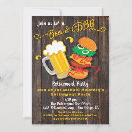 Invitación a la fiesta de retiro de cerveza y barb