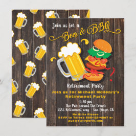 Invitación a la fiesta de retiro de cerveza y barb