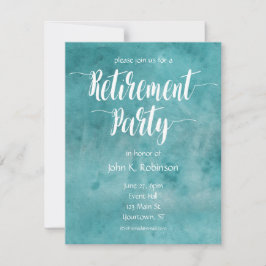 Invitación a la fiesta de retiro de color de agua