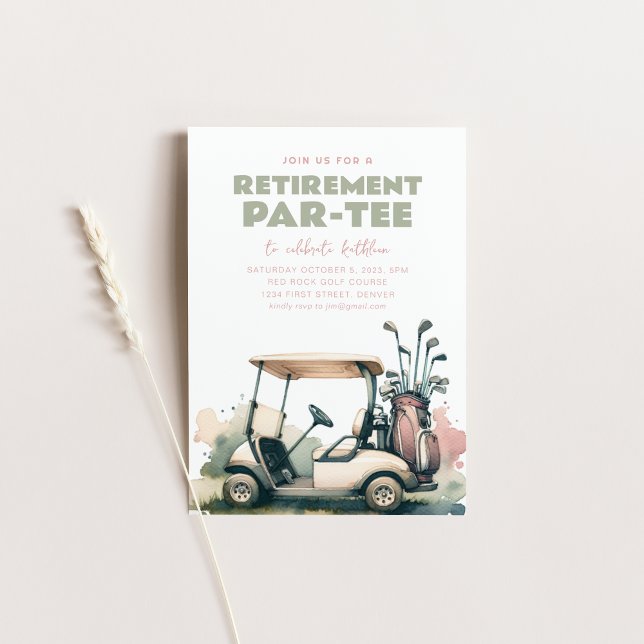 Invitación a la fiesta de retiro de golf Time to P (Subido por el creador)