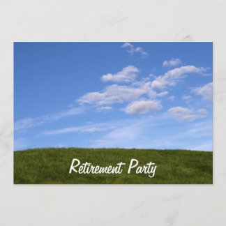 Invitación a la fiesta de retiro de hierba verde B