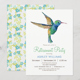 Invitación a la fiesta de retiro de Hummingbird