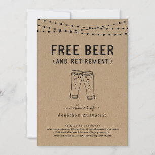 Invitación a la fiesta de retiro de la cerveza Gra