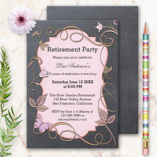 Invitación a la fiesta de retiro de la pizarra del