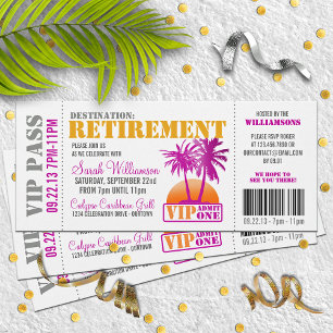 Invitación a la fiesta de retiro de pases de abord