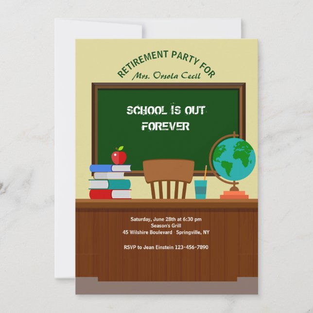 Invitación a la fiesta de retiro de personal docen (Anverso)